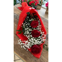 TRIS DI ROSE ROSSE