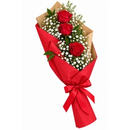 TRIS DI ROSE ROSSE